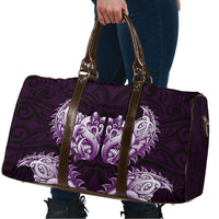New Zealand Ta Moko Travel Bag Aotearoa Maori Chest Tattoo Purple