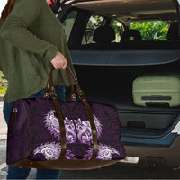 New Zealand Ta Moko Travel Bag Aotearoa Maori Chest Tattoo Purple