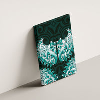 New Zealand Ta Moko Canvas Wall Art Aotearoa Maori Chest Tattoo Turquoise