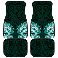 New Zealand Ta Moko Car Mats Aotearoa Maori Chest Tattoo Turquoise