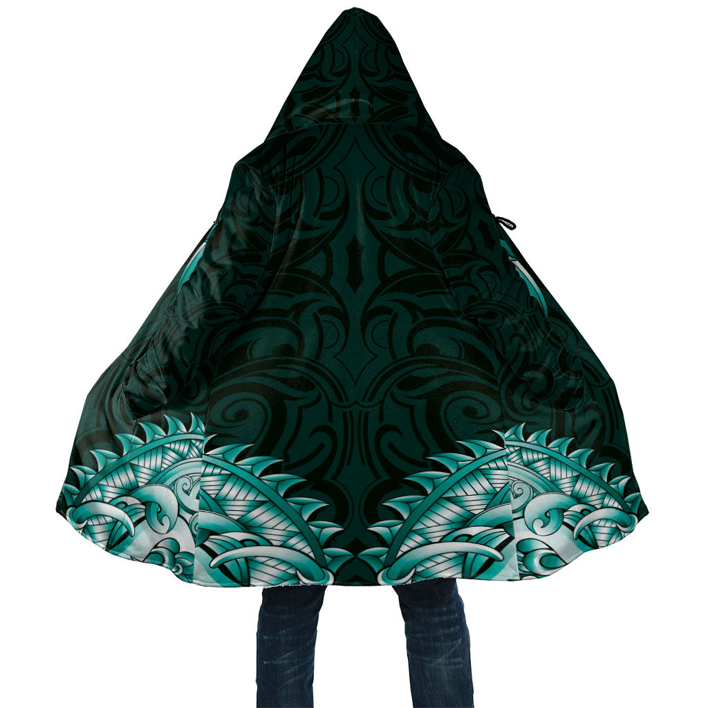 New Zealand Ta Moko Cloak Aotearoa Maori Chest Tattoo Turquoise