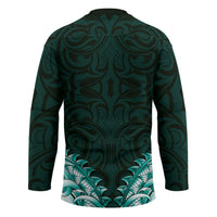 New Zealand Ta Moko Hockey Jersey Aotearoa Maori Chest Tattoo Turquoise