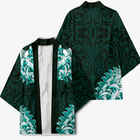 New Zealand Ta Moko Kimono Aotearoa Maori Chest Tattoo Turquoise