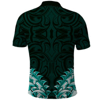 New Zealand Ta Moko Polo Shirt Aotearoa Maori Chest Tattoo Turquoise