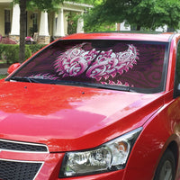 New Zealand Ta Moko Auto Sun Shade Aotearoa Maori Chest Tattoo Pink