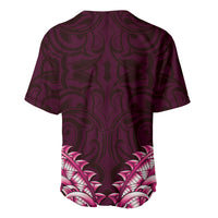 New Zealand Ta Moko Baseball Jersey Aotearoa Maori Chest Tattoo Pink