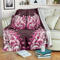 New Zealand Ta Moko Blanket Aotearoa Maori Chest Tattoo Pink