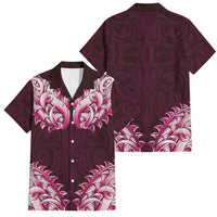 New Zealand Ta Moko Family Matching Summer Maxi Dress and Hawaiian Shirt Aotearoa Maori Chest Tattoo Pink