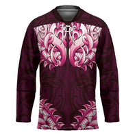 New Zealand Ta Moko Hockey Jersey Aotearoa Maori Chest Tattoo Pink