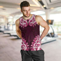 New Zealand Ta Moko Men Tank Top Aotearoa Maori Chest Tattoo Pink