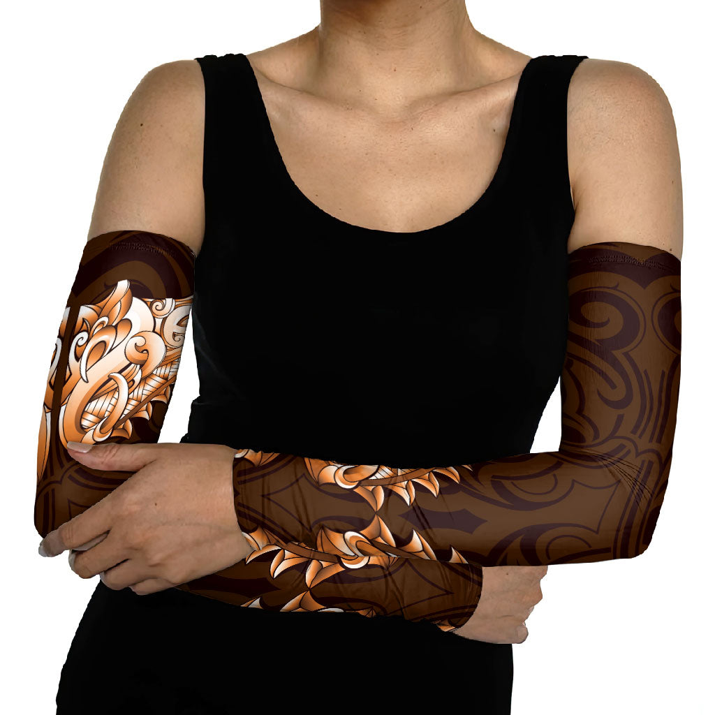 New Zealand Ta Moko Arm Sleeves Aotearoa Maori Chest Tattoo Orange