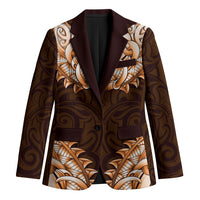 New Zealand Ta Moko Blazer Aotearoa Maori Chest Tattoo Orange
