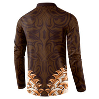 New Zealand Ta Moko Button Sweatshirt Aotearoa Maori Chest Tattoo Orange
