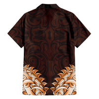 New Zealand Ta Moko Hawaiian Shirt Aotearoa Maori Chest Tattoo Orange