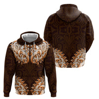 New Zealand Ta Moko Hoodie Aotearoa Maori Chest Tattoo Orange
