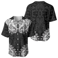 New Zealand Ta Moko Baseball Jersey Aotearoa Maori Chest Tattoo Black