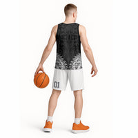 New Zealand Ta Moko Basketball Jersey Aotearoa Maori Chest Tattoo Black
