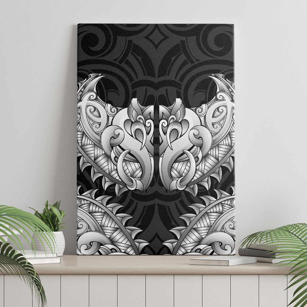 New Zealand Ta Moko Canvas Wall Art Aotearoa Maori Chest Tattoo Black