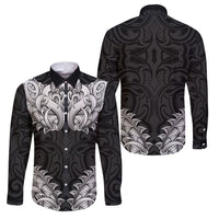 New Zealand Ta Moko Family Matching Mermaid Dress and Hawaiian Shirt Aotearoa Maori Chest Tattoo Black