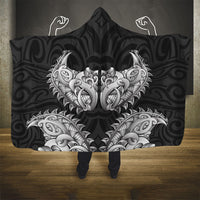 New Zealand Ta Moko Hooded Blanket Aotearoa Maori Chest Tattoo Black