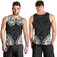 New Zealand Ta Moko Men Tank Top Aotearoa Maori Chest Tattoo Black