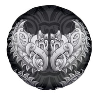 New Zealand Ta Moko Spare Tire Cover Aotearoa Maori Chest Tattoo Black