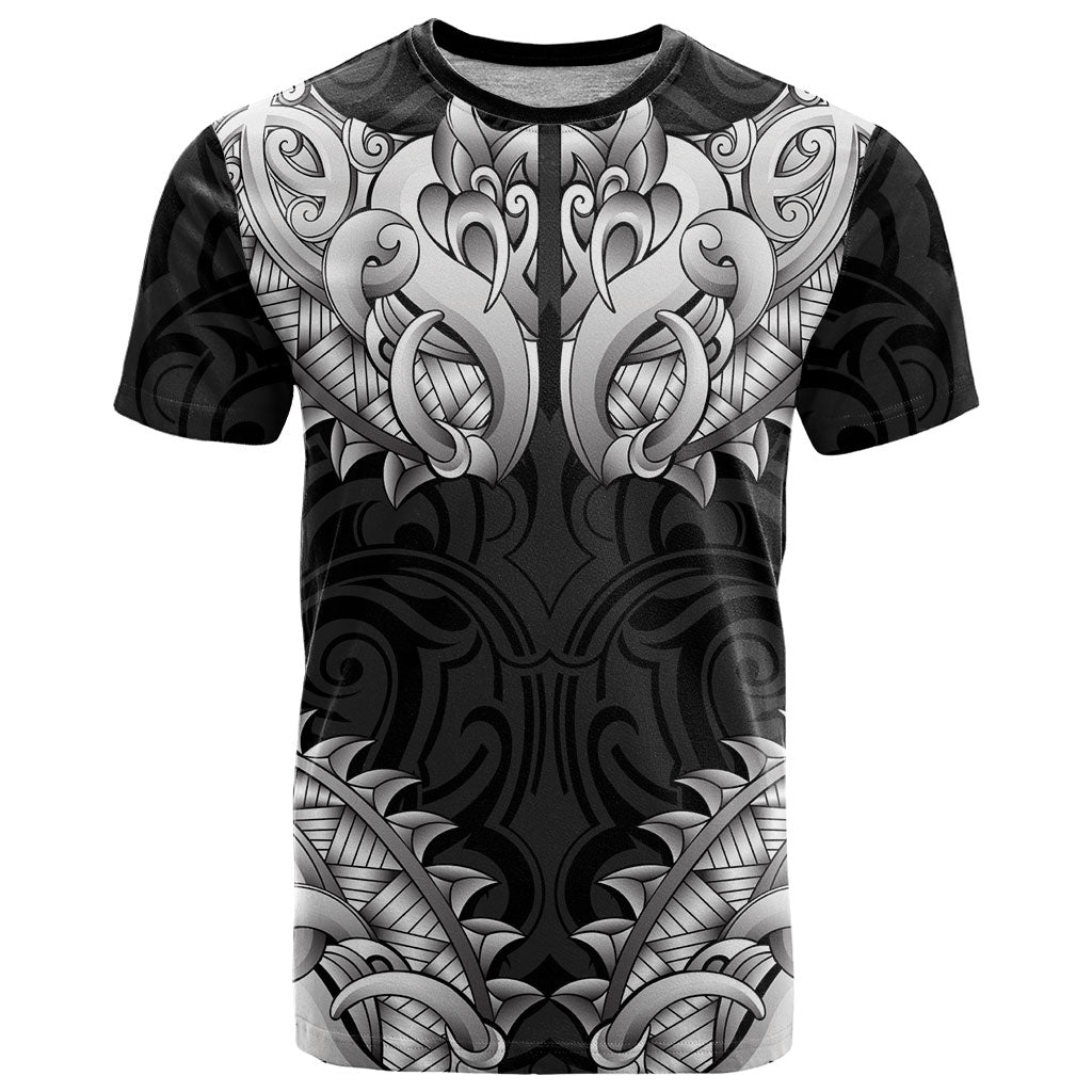 New Zealand Ta Moko T Shirt Aotearoa Maori Chest Tattoo Black