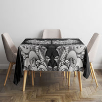 New Zealand Ta Moko Tablecloth Aotearoa Maori Chest Tattoo Black