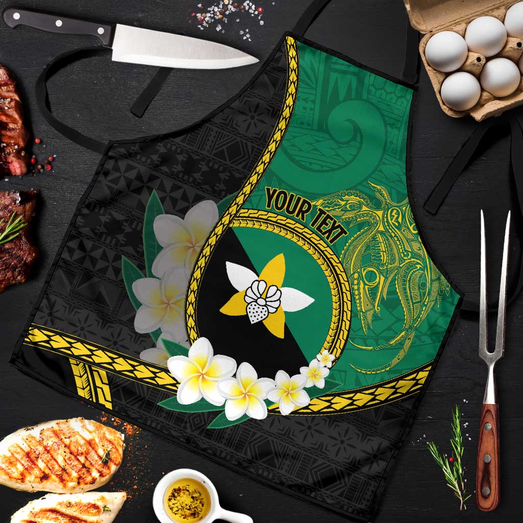 Personalised PNG Enga Provins Apron Papua New Guinea Plumeria Melanesian Pattern - Polynesian Pride