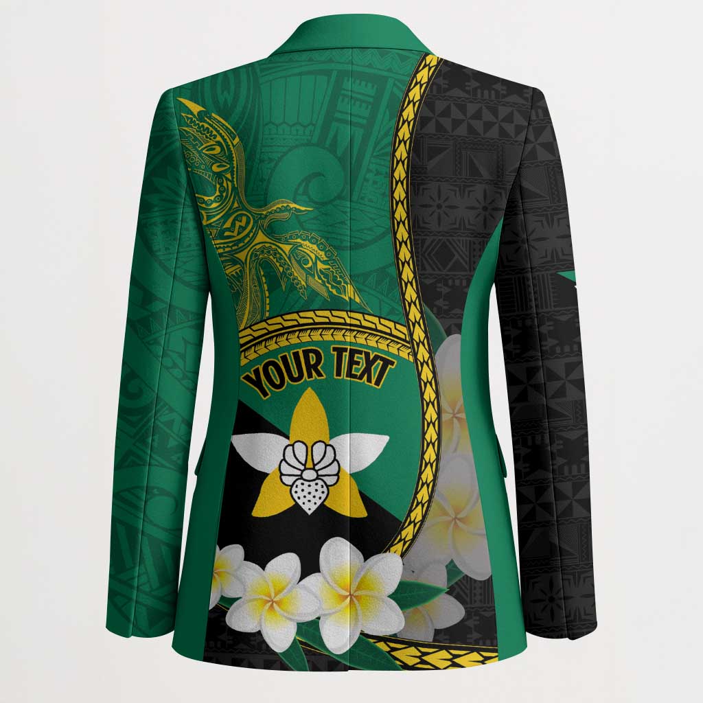 Personalised PNG Enga Provins Blazer Papua New Guinea Plumeria Melanesian Pattern LT14 - Polynesian Pride