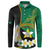 Personalised PNG Enga Provins Button Sweatshirt Papua New Guinea Plumeria Melanesian Pattern - Polynesian Pride