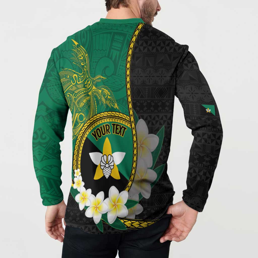 Personalised PNG Enga Provins Button Sweatshirt Papua New Guinea Plumeria Melanesian Pattern - Polynesian Pride