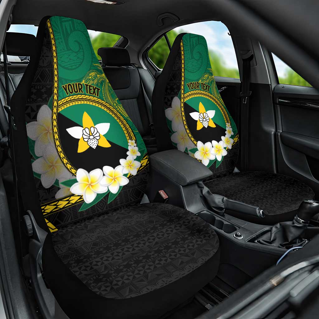 Personalised PNG Enga Provins Car Seat Cover Papua New Guinea Plumeria Melanesian Pattern - Polynesian Pride