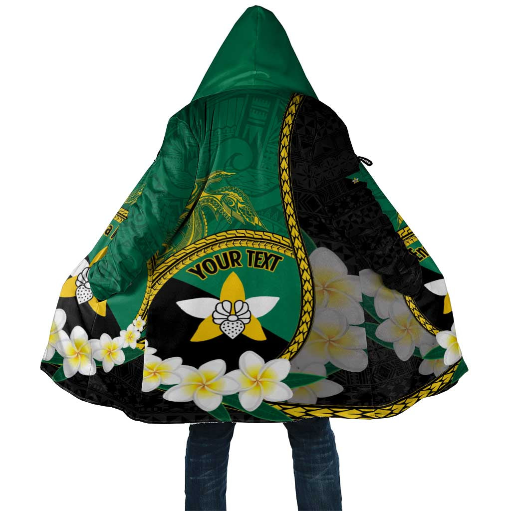 Personalised PNG Enga Provins Cloak Papua New Guinea Plumeria Melanesian Pattern - Polynesian Pride
