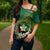 Personalised PNG Enga Provins Cross Shoulder Shirt Papua New Guinea Plumeria Melanesian Pattern - Polynesian Pride