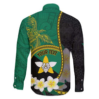 Personalised PNG Enga Provins Family Matching Long Sleeve Bodycon Dress and Hawaiian Shirt Papua New Guinea Plumeria Melanesian Pattern - Polynesian Pride