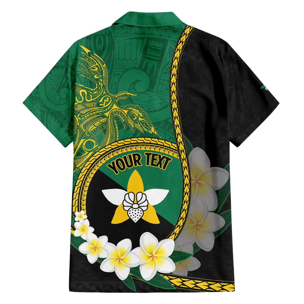 Personalised PNG Enga Provins Family Matching Off The Shoulder Long Sleeve Dress and Hawaiian Shirt Papua New Guinea Plumeria Melanesian Pattern - Polynesian Pride