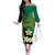 Personalised PNG Enga Provins Family Matching Off The Shoulder Long Sleeve Dress and Hawaiian Shirt Papua New Guinea Plumeria Melanesian Pattern - Polynesian Pride