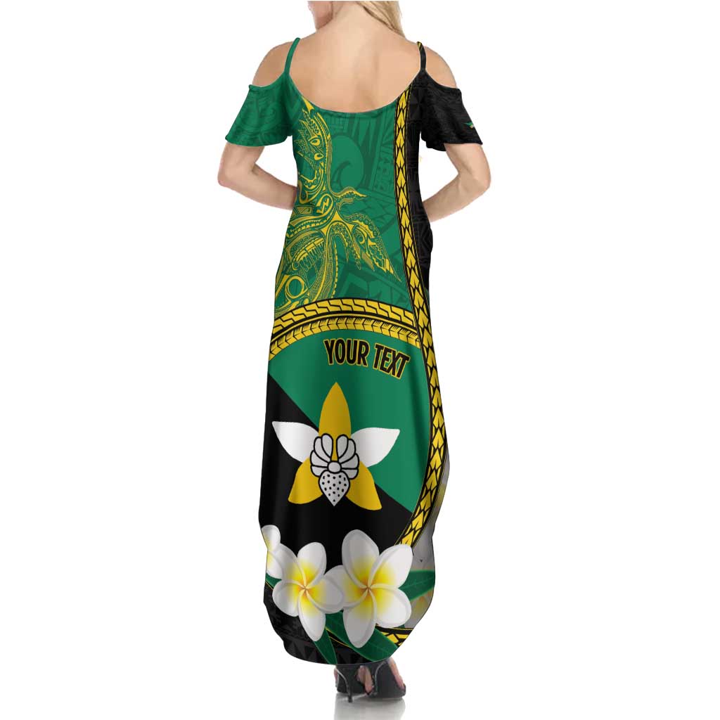Personalised PNG Enga Provins Family Matching Summer Maxi Dress and Hawaiian Shirt Papua New Guinea Plumeria Melanesian Pattern - Polynesian Pride