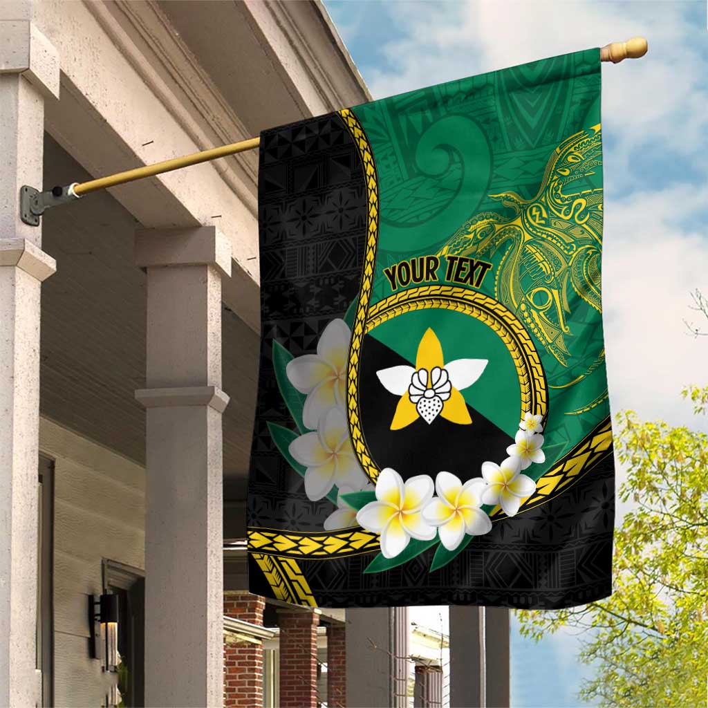 Personalised PNG Enga Provins Garden Flag Papua New Guinea Plumeria Melanesian Pattern - Polynesian Pride