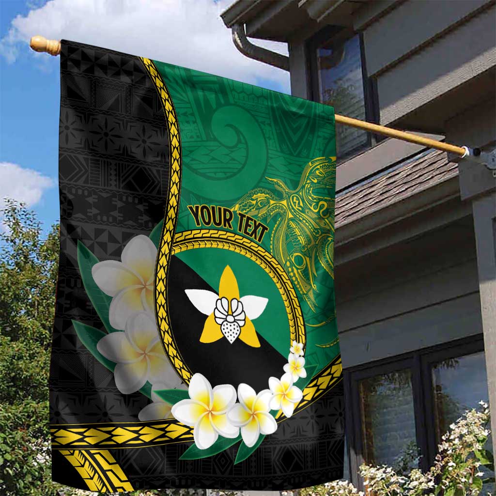 Personalised PNG Enga Provins Garden Flag Papua New Guinea Plumeria Melanesian Pattern - Polynesian Pride