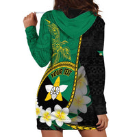 Personalised PNG Enga Provins Hoodie Dress Papua New Guinea Plumeria Melanesian Pattern - Polynesian Pride