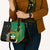 Personalised PNG Enga Provins Leather Bag Papua New Guinea Plumeria Melanesian Pattern - Polynesian Pride