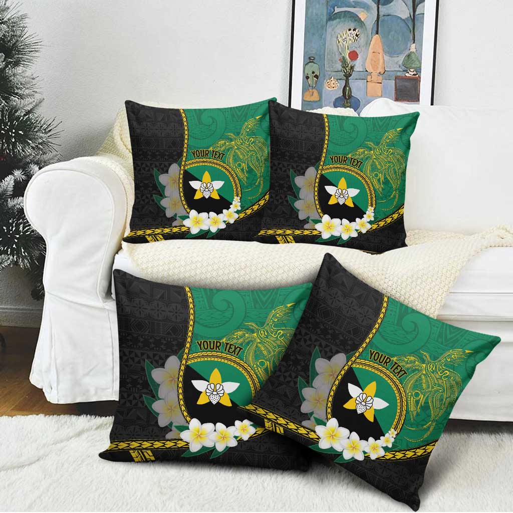 Personalised PNG Enga Provins Pillow Cover Papua New Guinea Plumeria Melanesian Pattern - Polynesian Pride