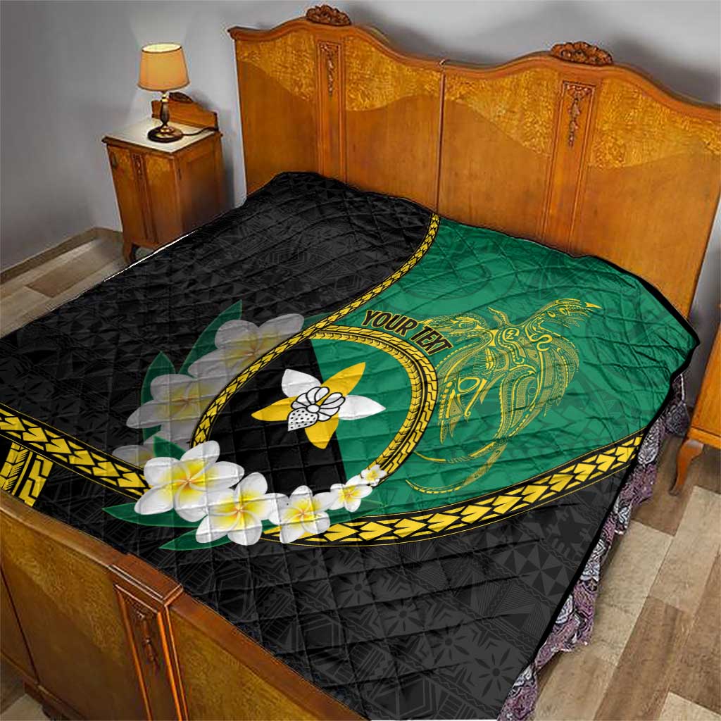 Personalised PNG Enga Provins Quilt Papua New Guinea Plumeria Melanesian Pattern - Polynesian Pride