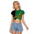 Personalised PNG Enga Provins Raglan Cropped T Shirt Papua New Guinea Plumeria Melanesian Pattern - Polynesian Pride