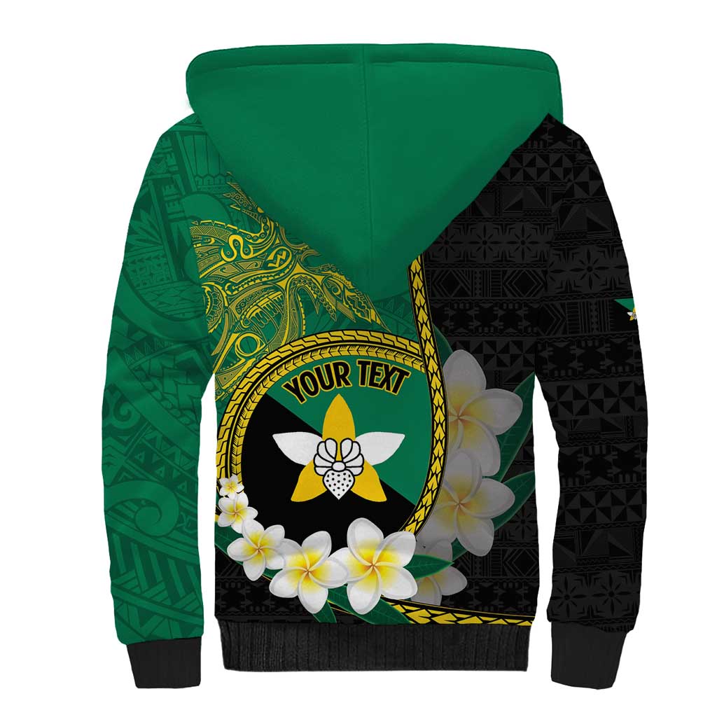 Personalised PNG Enga Provins Sherpa Hoodie Papua New Guinea Plumeria Melanesian Pattern LT14 - Polynesian Pride