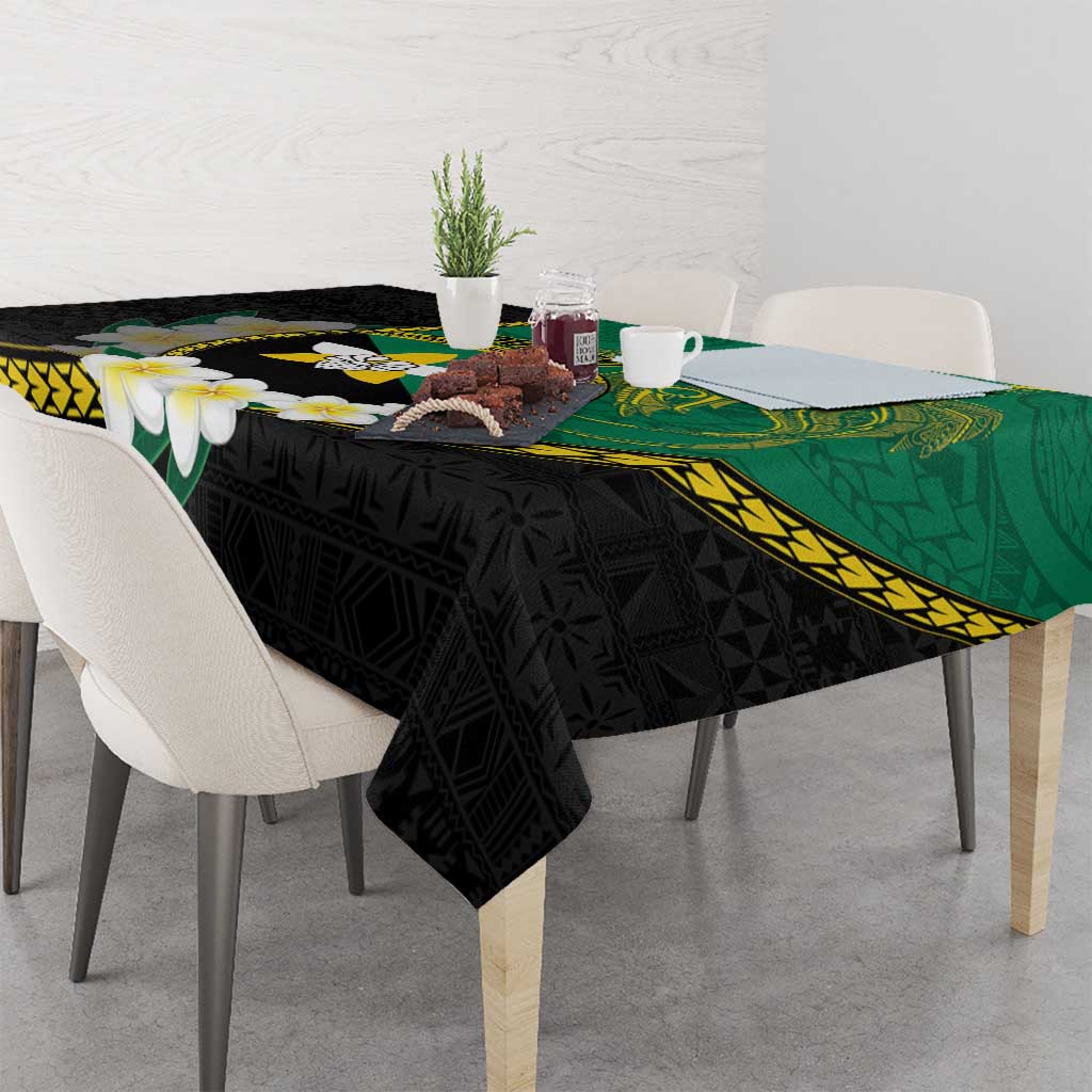Personalised PNG Enga Provins Tablecloth Papua New Guinea Plumeria Melanesian Pattern - Polynesian Pride