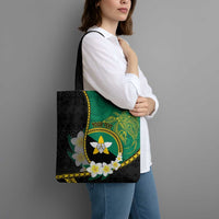 Personalised PNG Enga Provins Tote Bag Papua New Guinea Plumeria Melanesian Pattern - Polynesian Pride