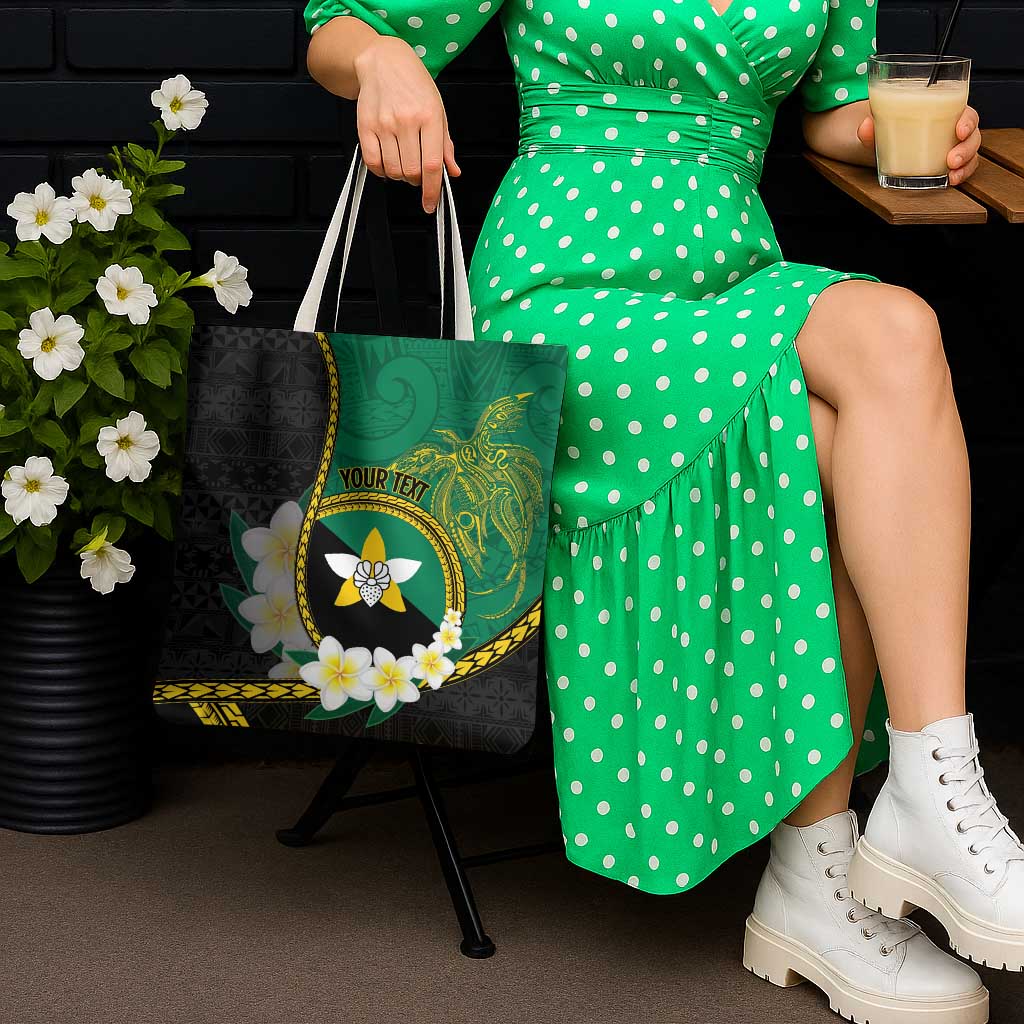 Personalised PNG Enga Provins Tote Bag Papua New Guinea Plumeria Melanesian Pattern - Polynesian Pride